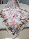 Vamika Georgette With Flowers Digital printed Party Wear Sarees